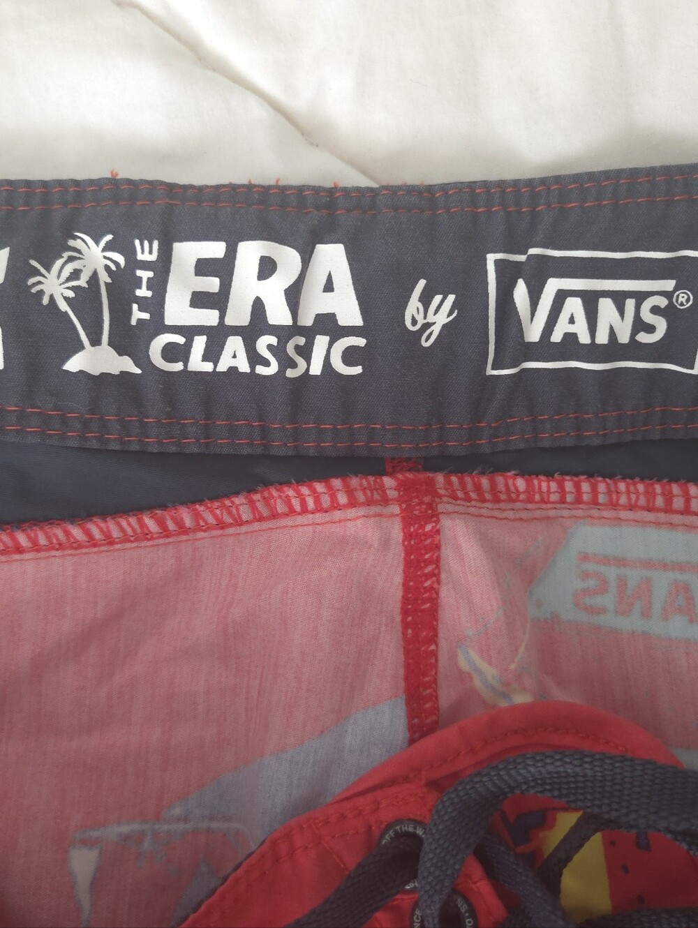 Vans Red and Black Sailboat Board Shorts - Picture 4 of 5
